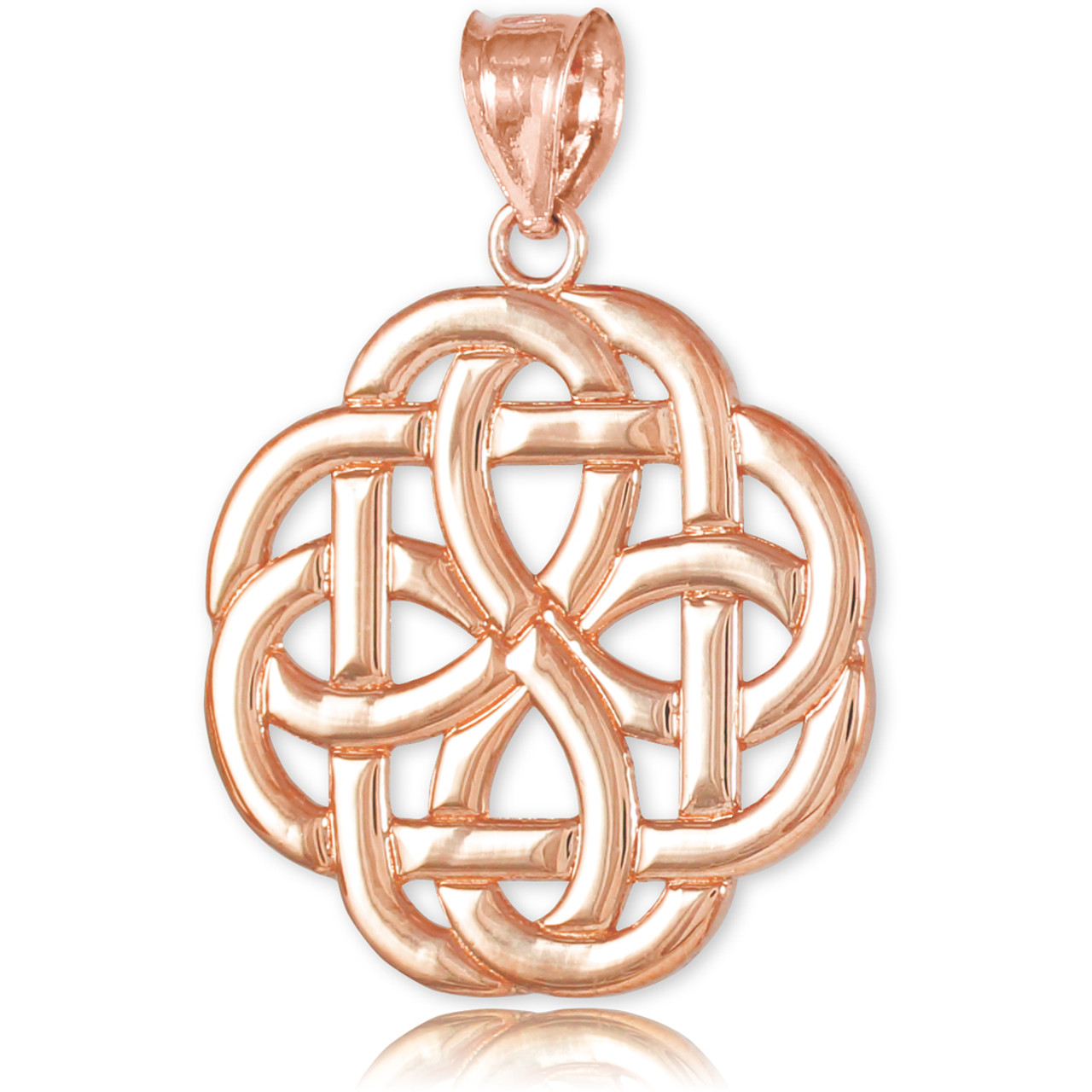 Rose Gold Trinity Knot Pendant-Small - Factory Direct Jewelry