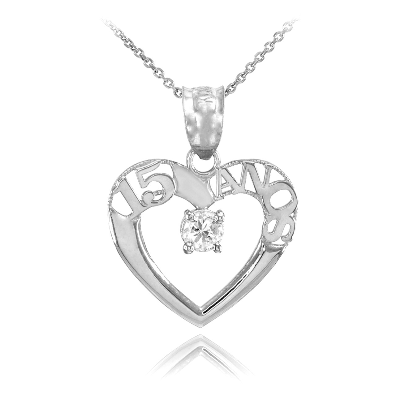 cz heartbeat necklace