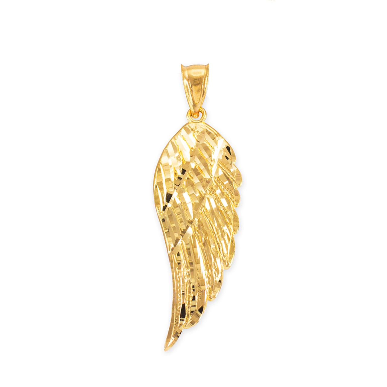 angel wing locket gold