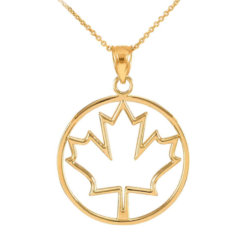 Design Maple Leaf Pendant Necklace