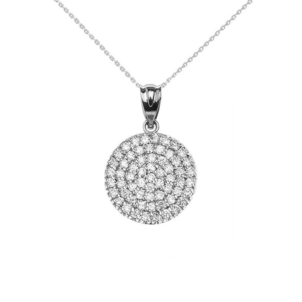 Micro-Pave Diamond Circle Pendant 