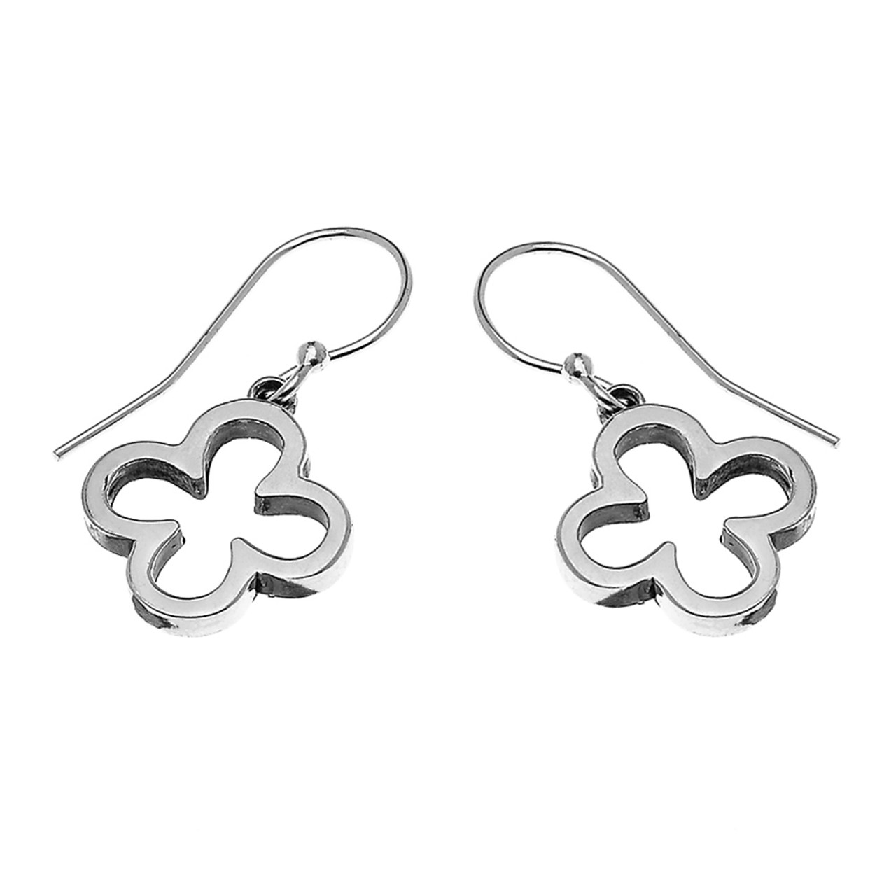 four leaf clover earrings silver