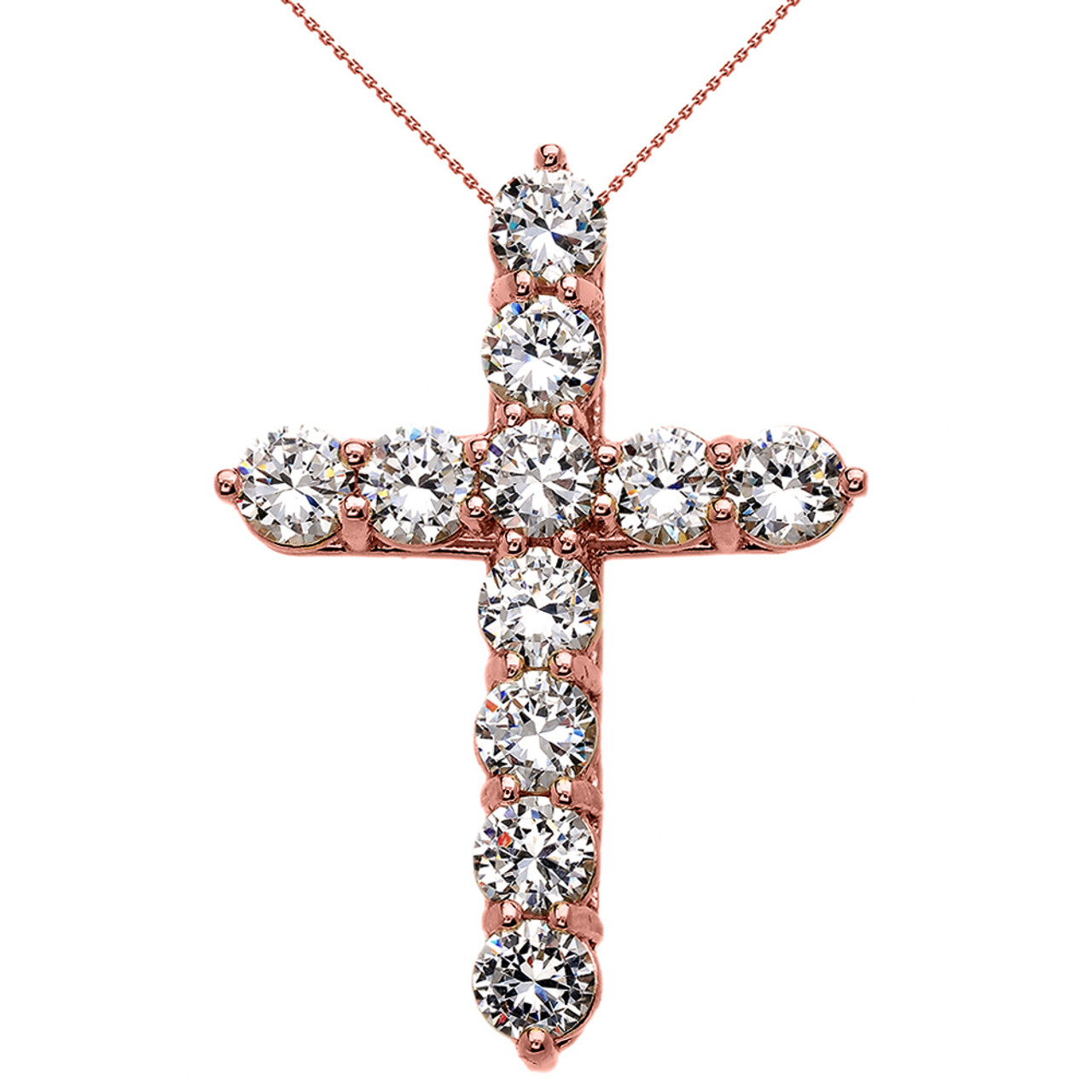 Large cubic zirconia sales cross pendant