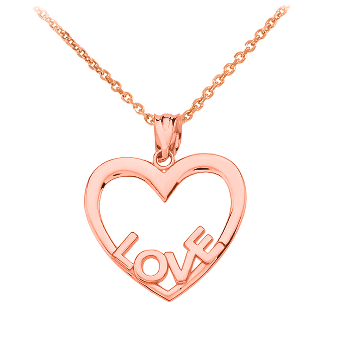 love heart pendant necklace