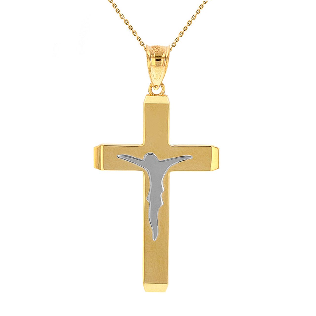 10K 14K 18K Gold Jesus Christ Medallion Necklace, Jesus Christ