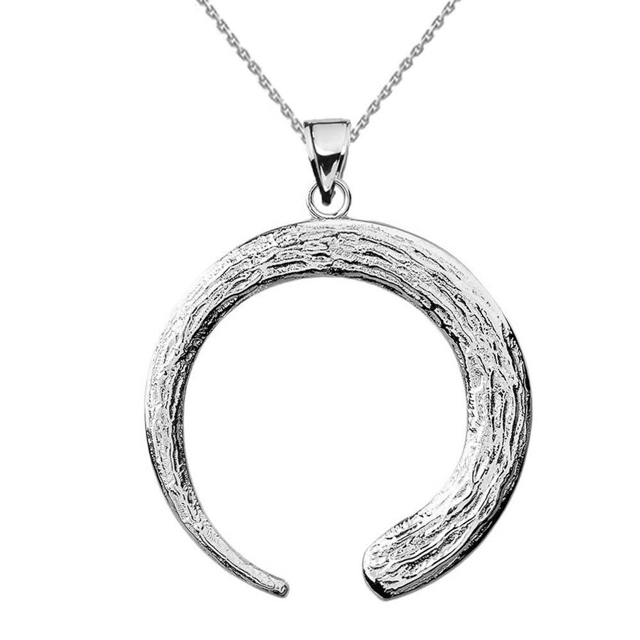 Sterling Silver Japanese Buddhist Zen Circle Pendant