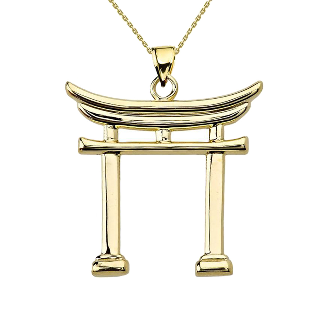 Yellow Gold Louisiana State Map Pendant Necklace Yellow | Factory Direct Jewelry