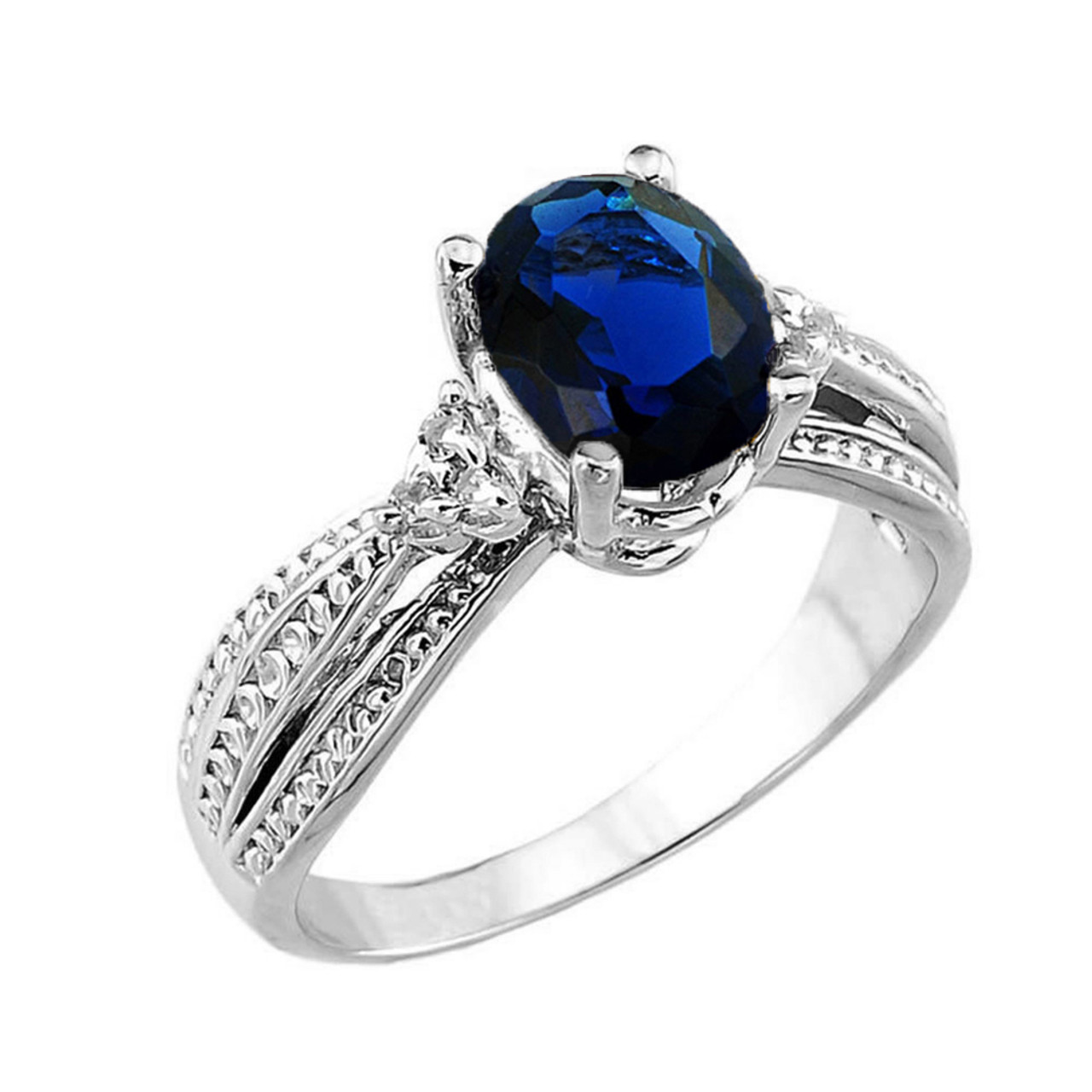 genuine sapphire and diamond ring