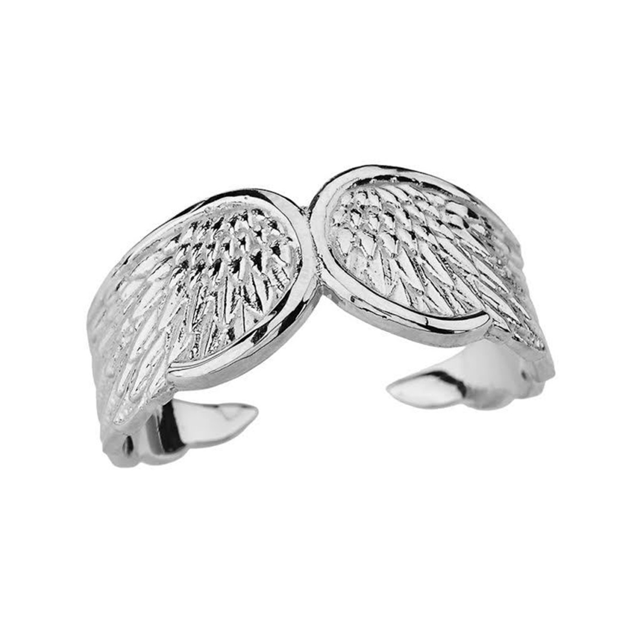 Sterling Silver Angel Wing Ring 