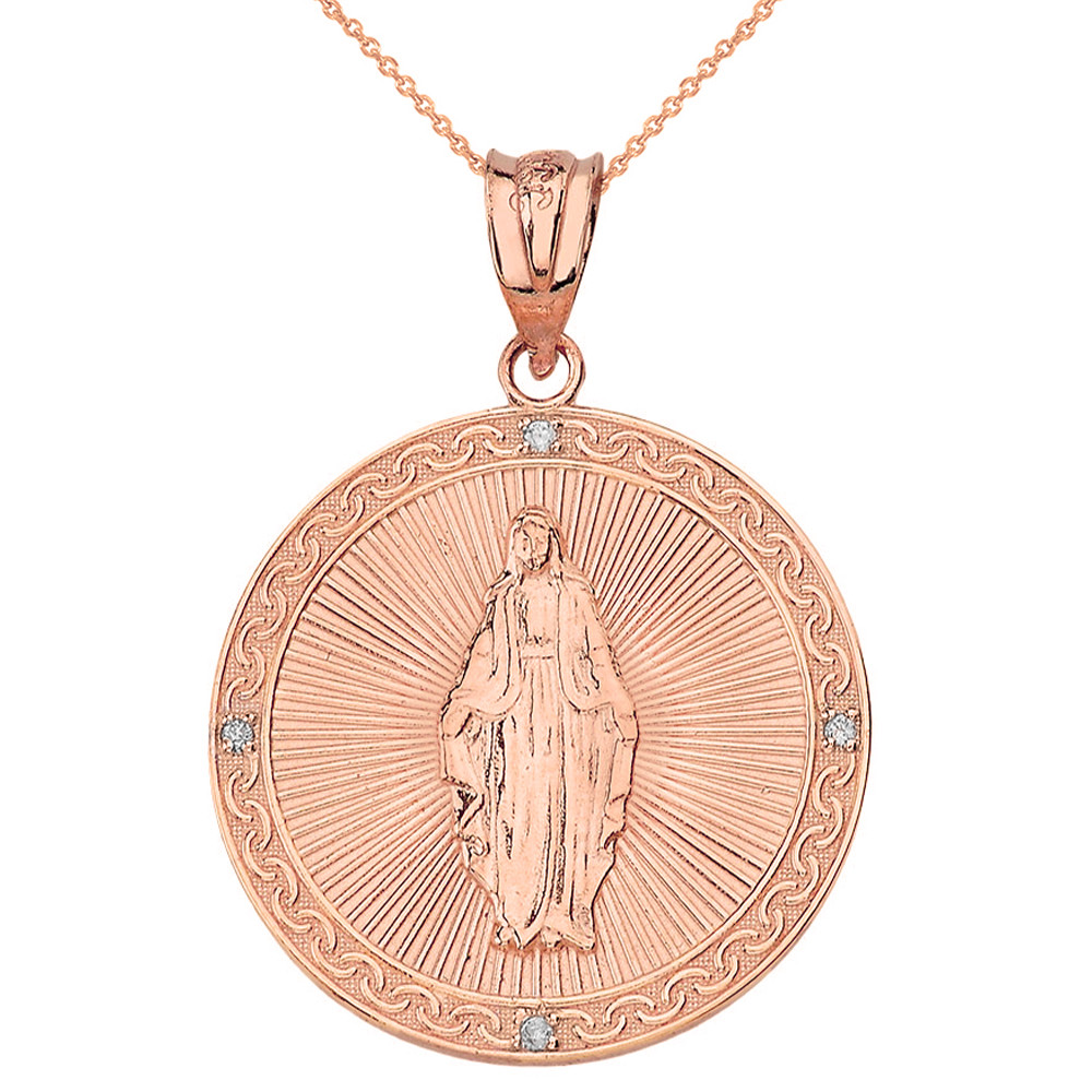 Solid Rose Gold Mary Mother of Jesus 