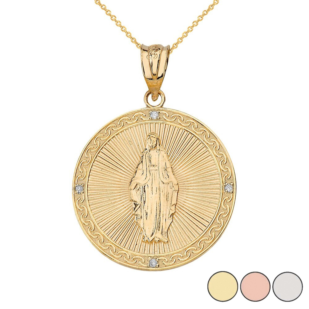 gold circle jesus pendant