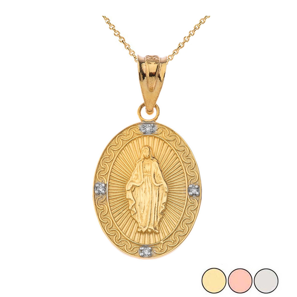 Mary Mother of Jesus Oval Diamond in 