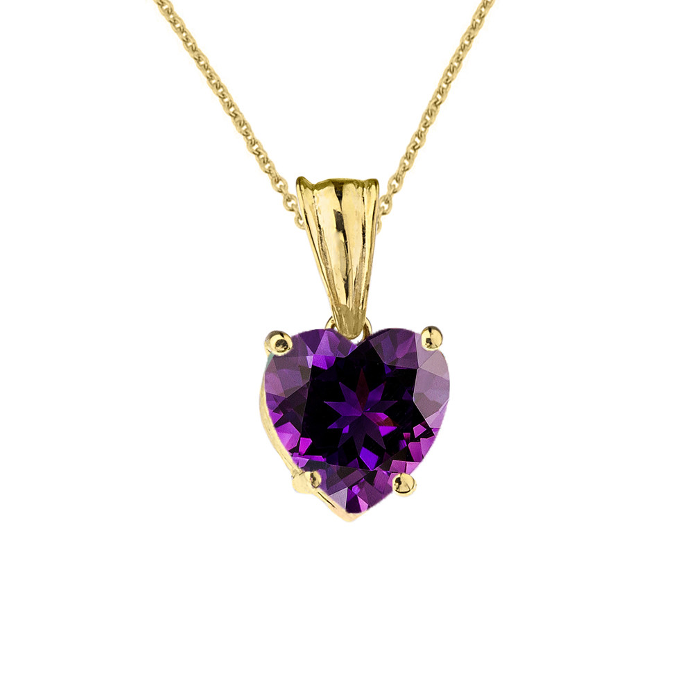 10K Yellow Gold Heart February 