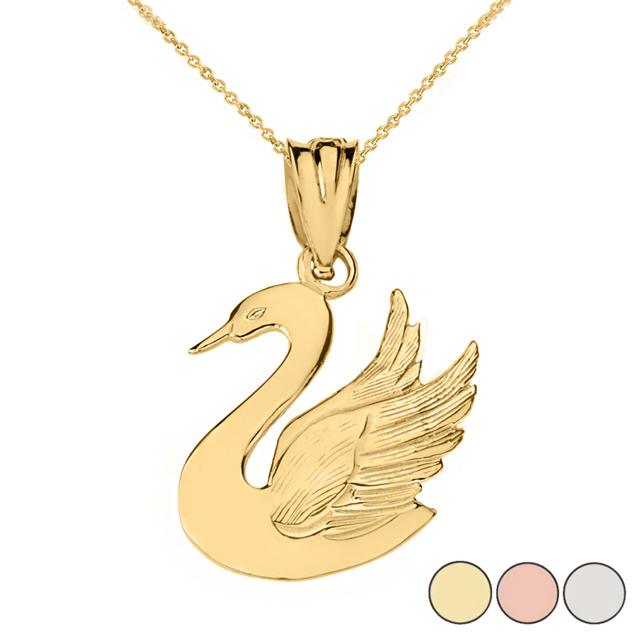 Buy 14K Solid Gold Swan Necklace, 925 Sterling Silver Swan Necklace, Dainty  Necklace, Mother's Day Gift, Valentine's Day Gift, Birthday Gift Online in  India - Etsy