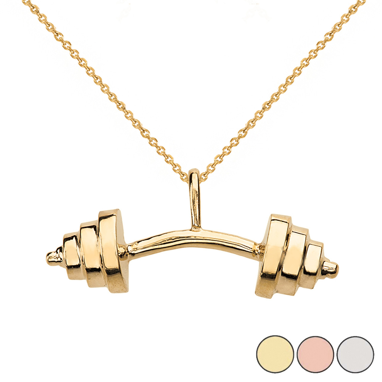 Sports Fitness Curved Barbell Pendant 