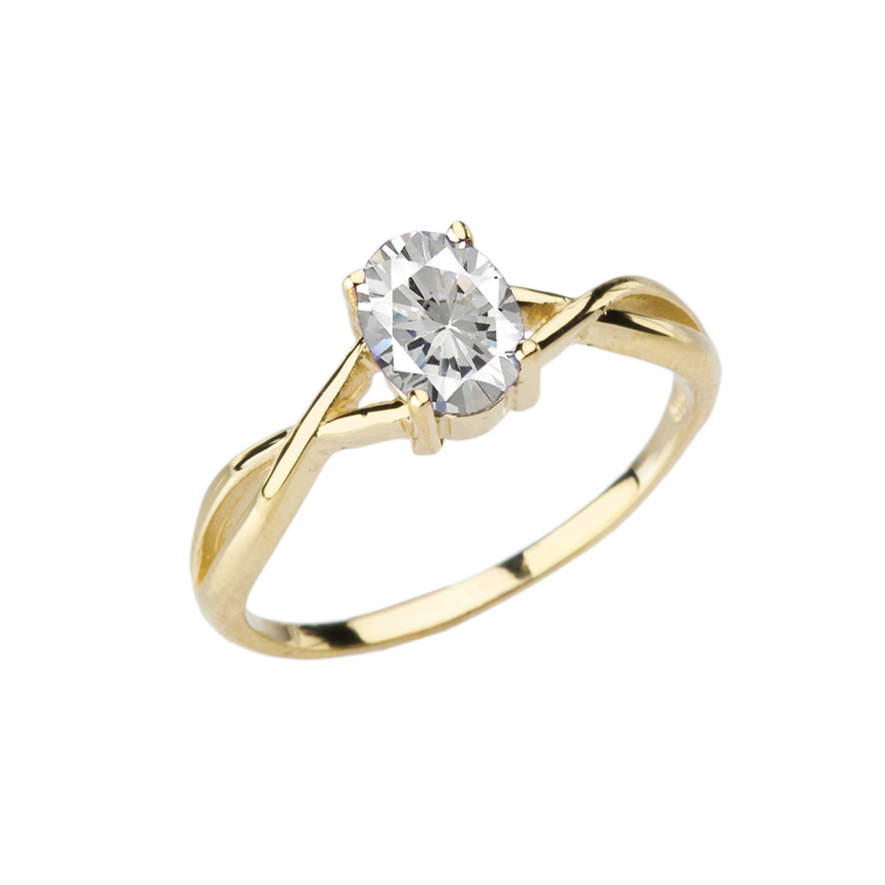 cubic zirconia solitaire ring