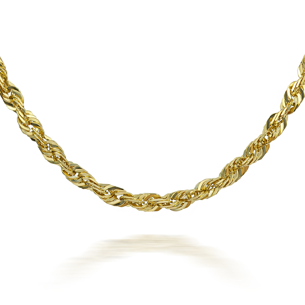 14k Real Yellow Gold 1.08mm Figaro Chain Necklace for Women – NORM JEWELS