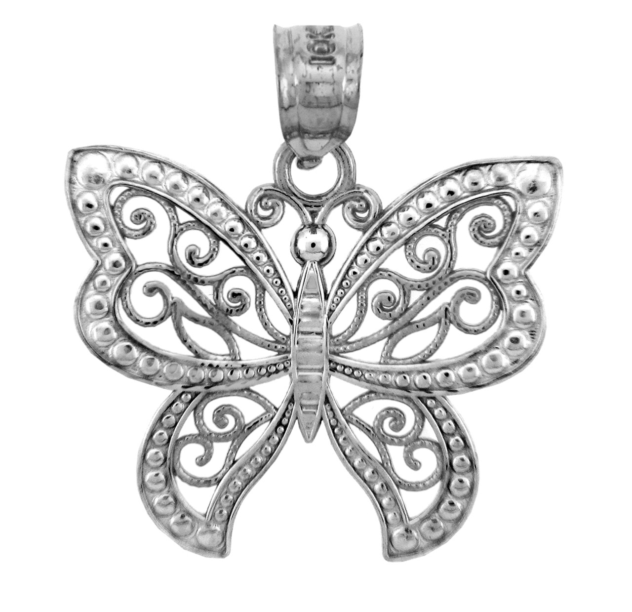 Silver Butterfly Charm, Silver Butterfly Pendant