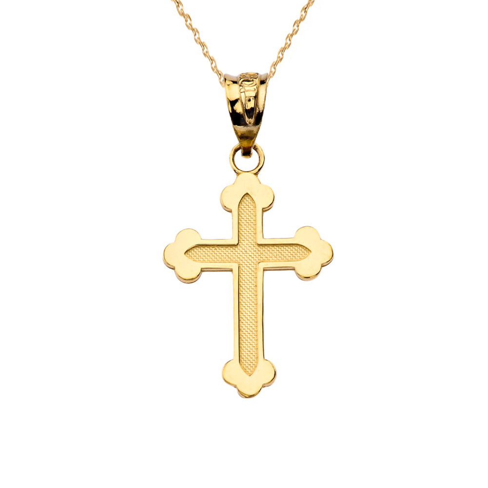 Dainty Greek Orthodox Cross in Yellow Gold