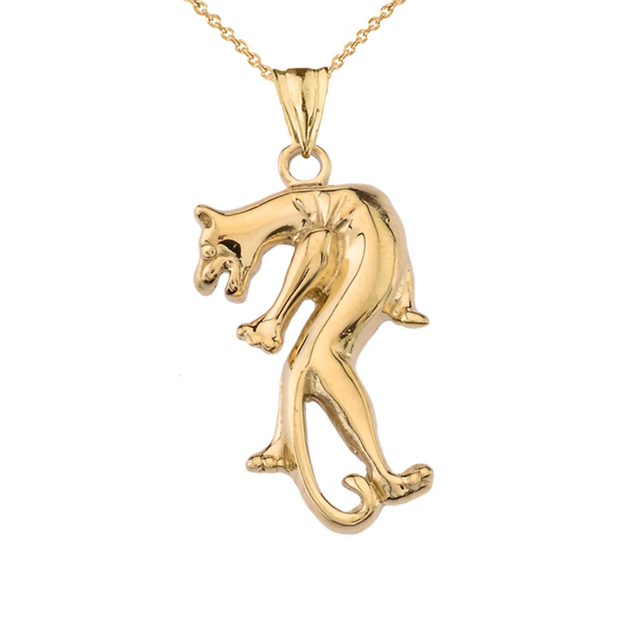 14K Gold Diamond Panther Necklace | The Hailey Shop