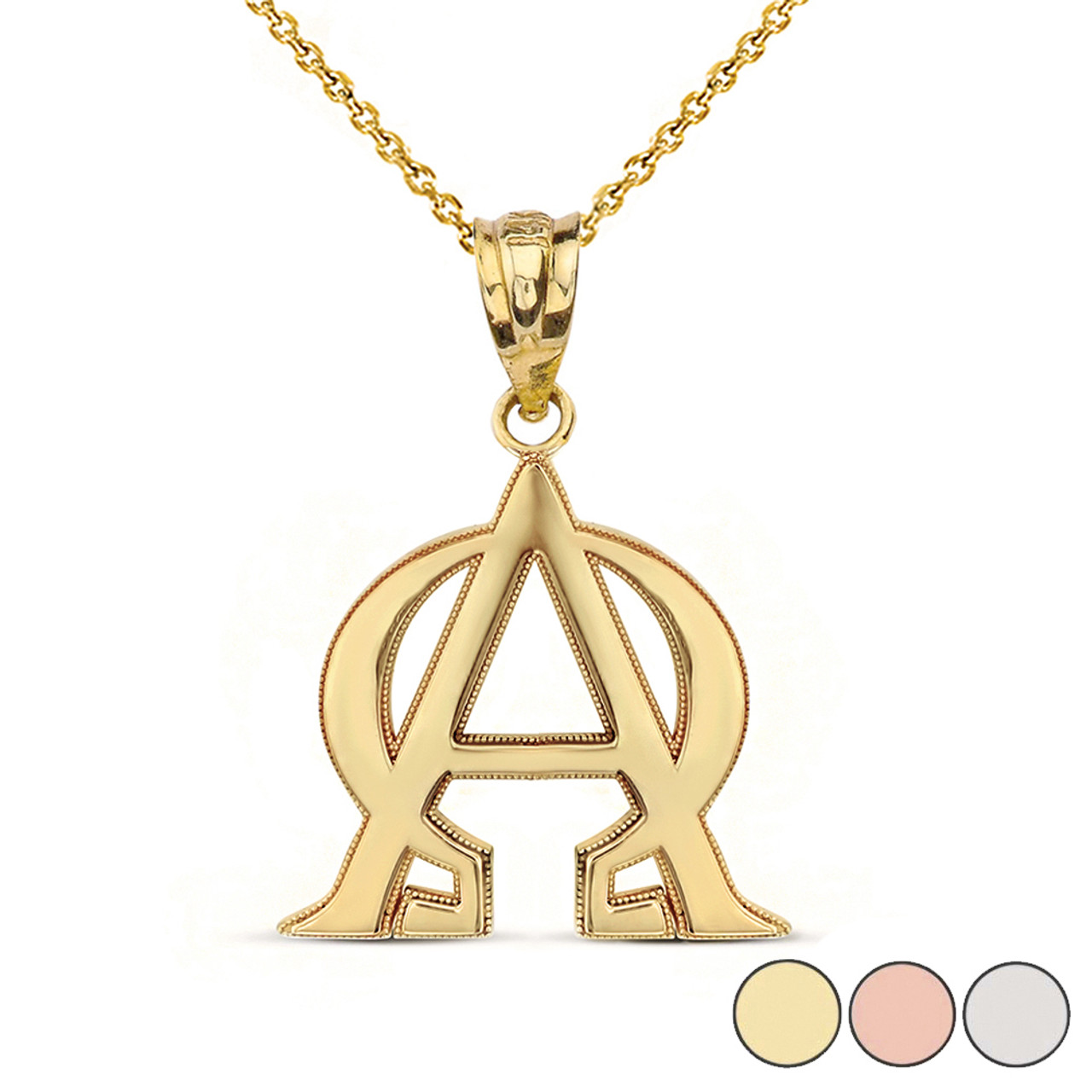 alpha omega pendant