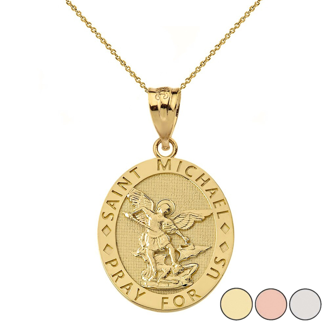 saint michael pray for us necklace