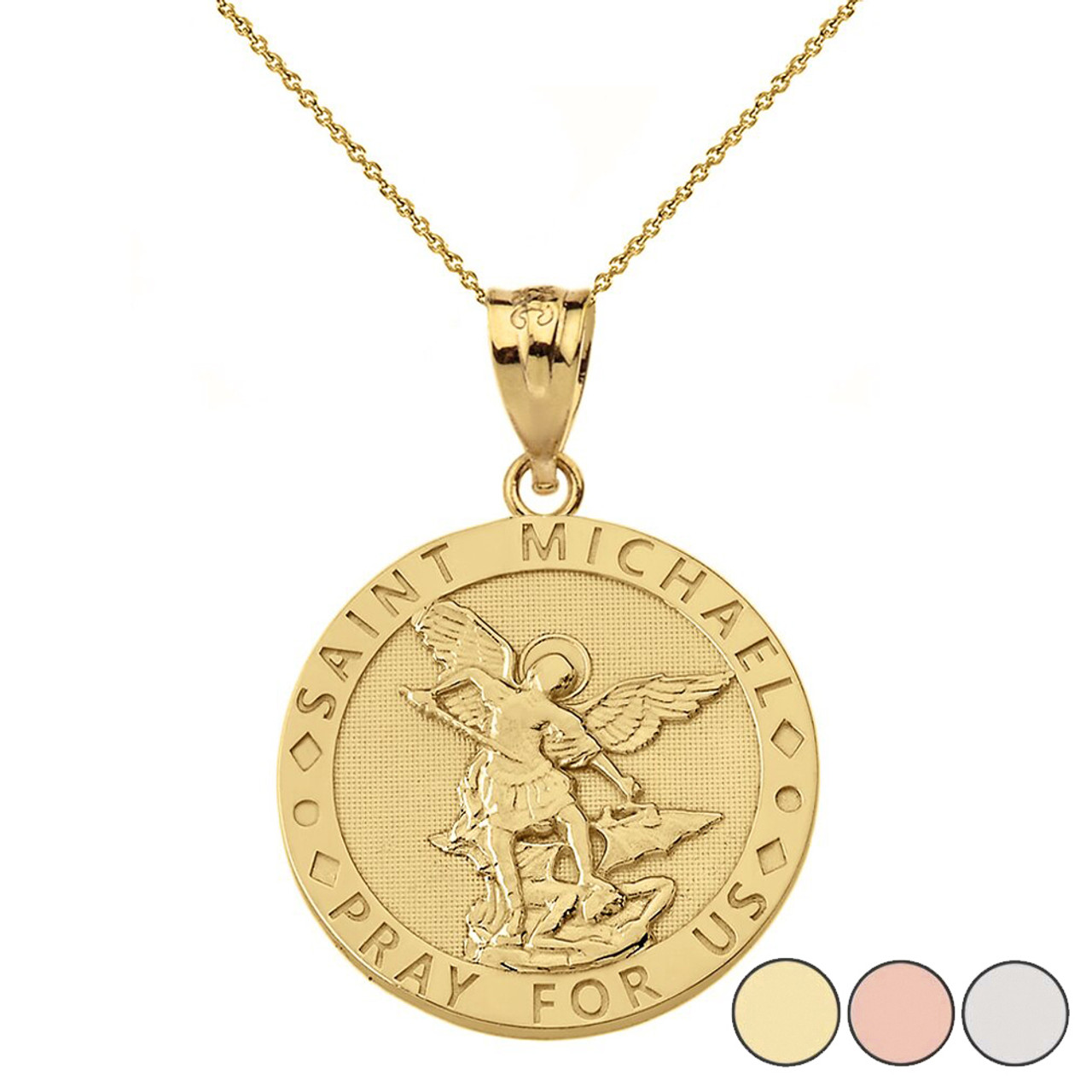 st michael engravable pendant