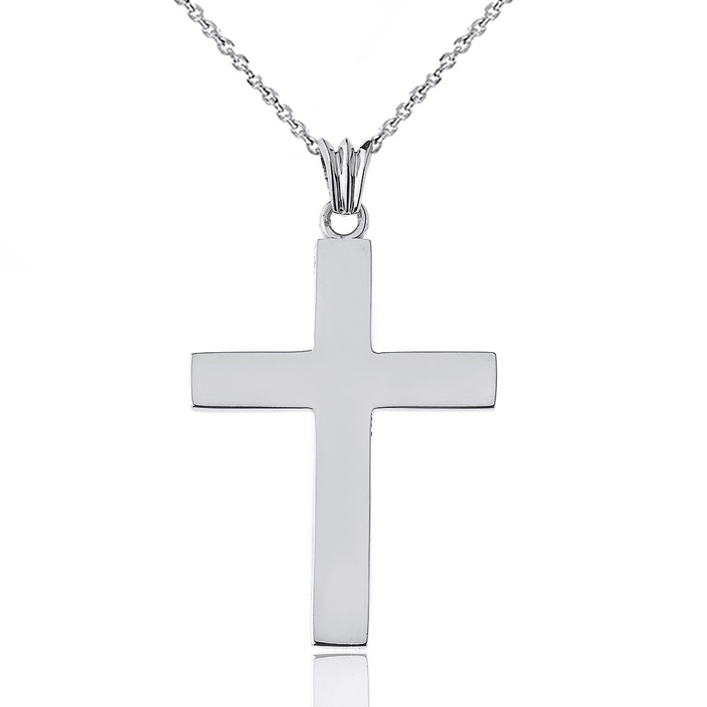 Solid Cross in Sterling Silver (1.8