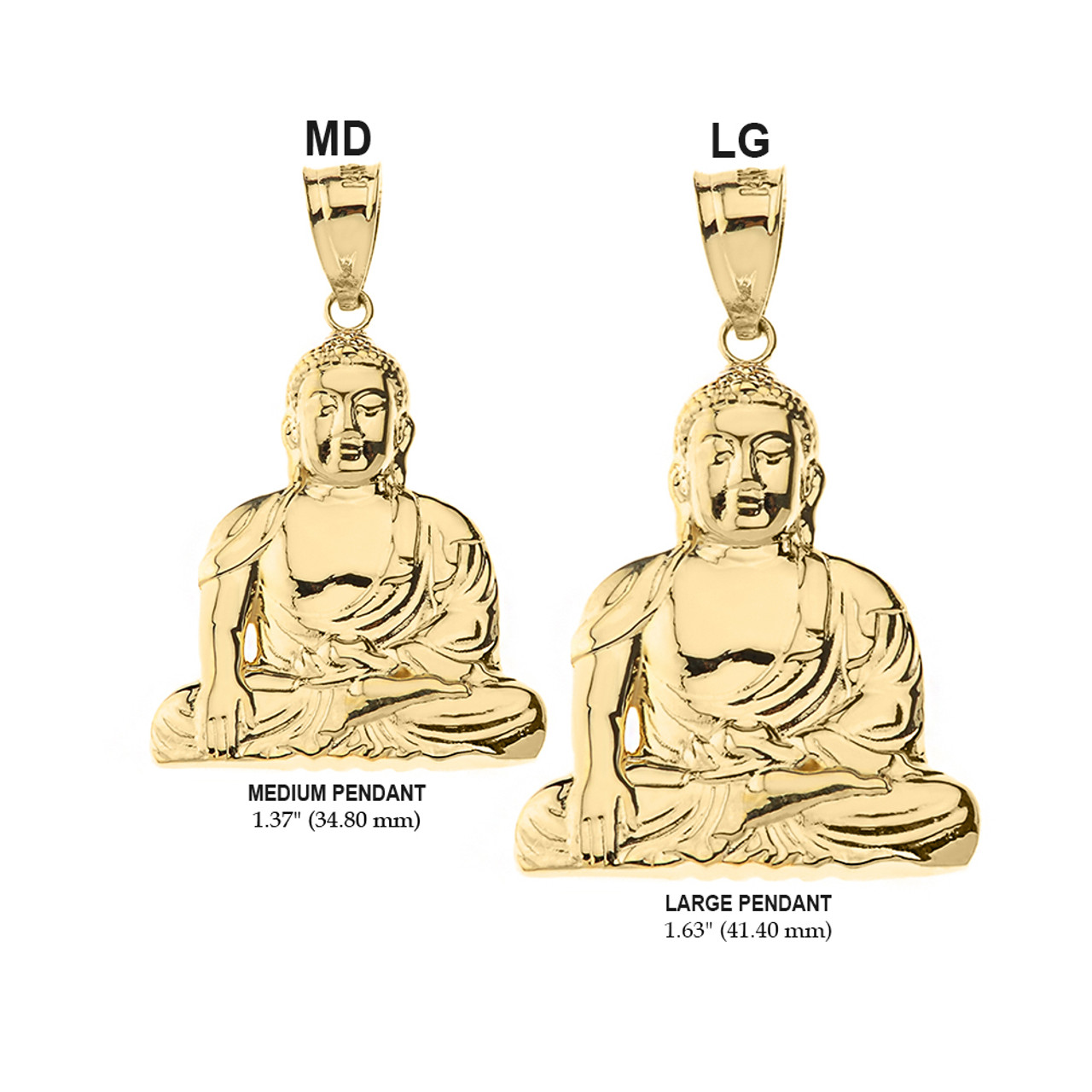 Buy Gold Buddah Necklace, Sitting Buddha Gold Pendant Necklace Online in  India - Etsy