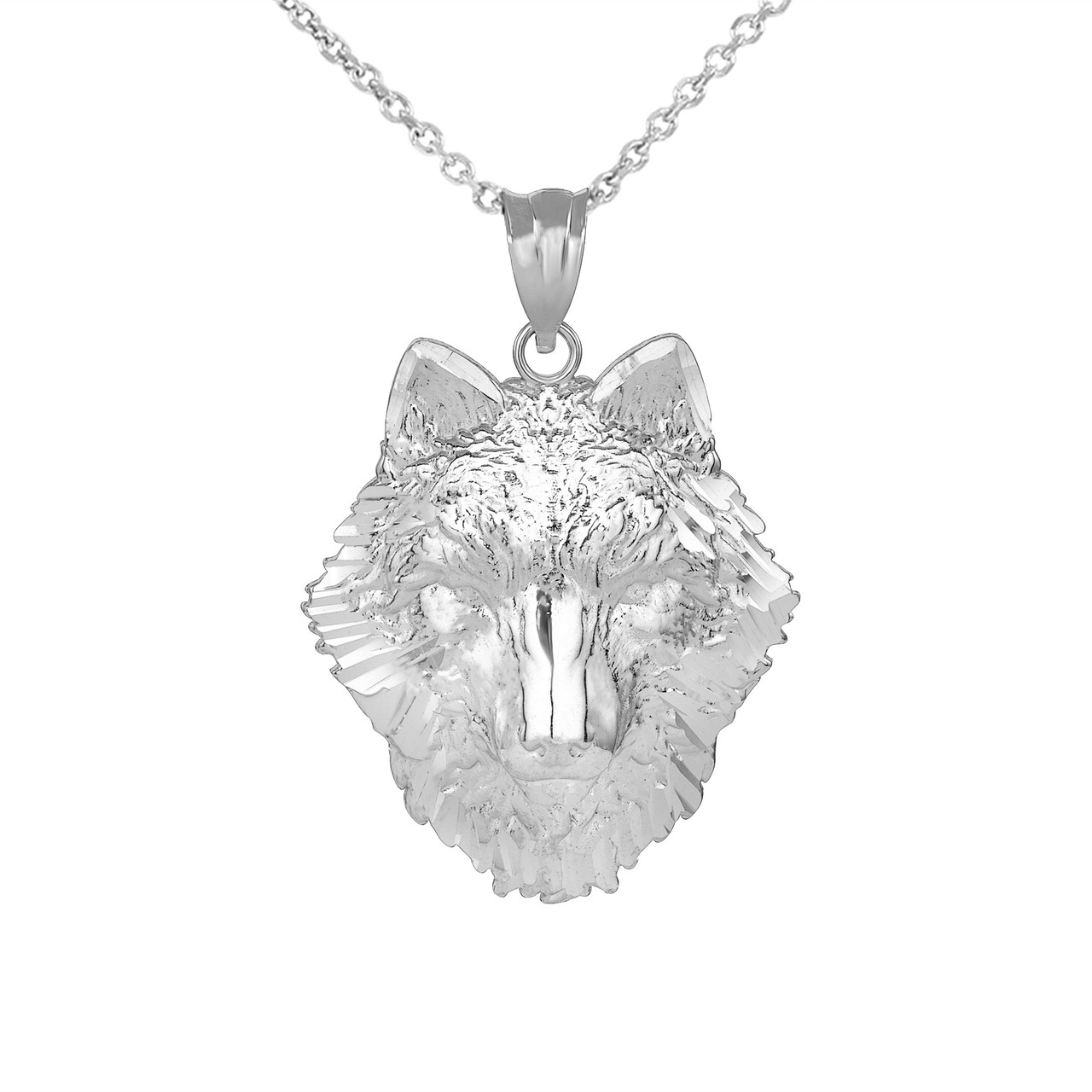 wolf necklace sterling silver