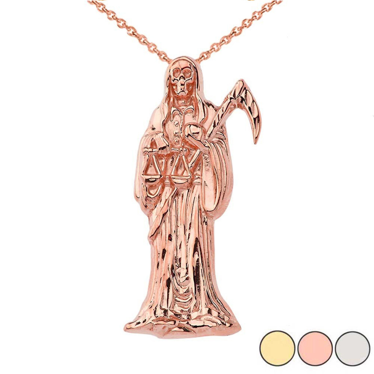 10k gold grim reaper pendant Clearance