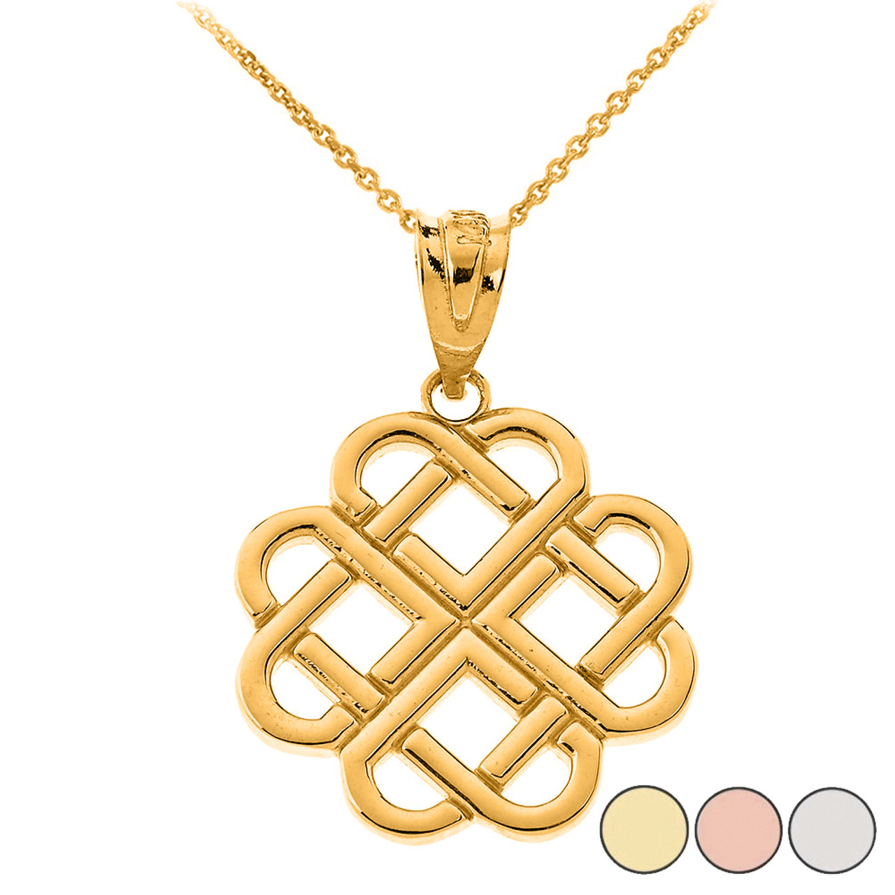 Celtic Love knot Birthstone Necklace in Sterling Silver | Walker Metalsmiths