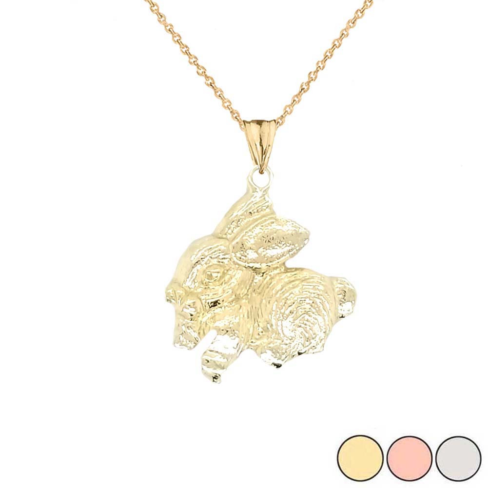 rabbit pendant gold