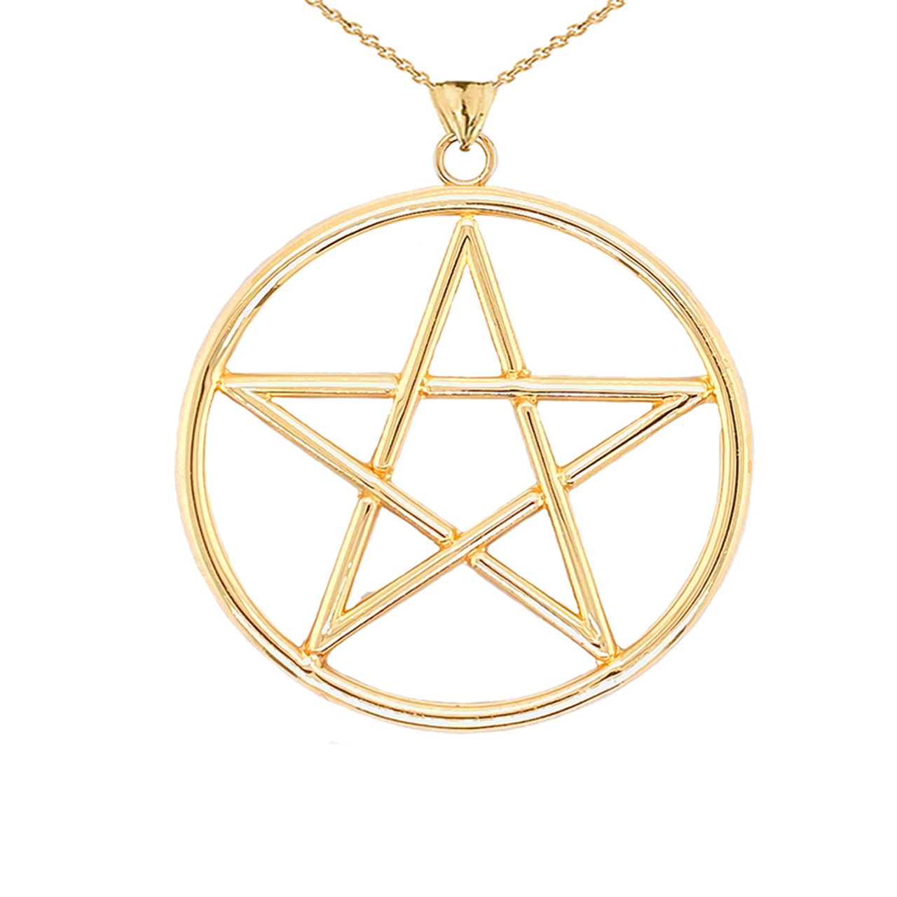 XL Pentagram Pendant in Gold (Yellow/Rose/White)