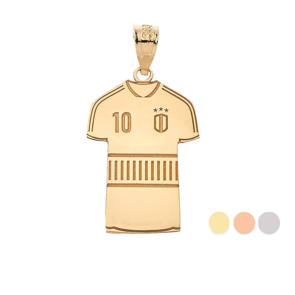 Personalized Soccer Jersey Necklace - 925 Sterling Silver, 16" Chain, Custom Name & Number, Sports Charm Gift