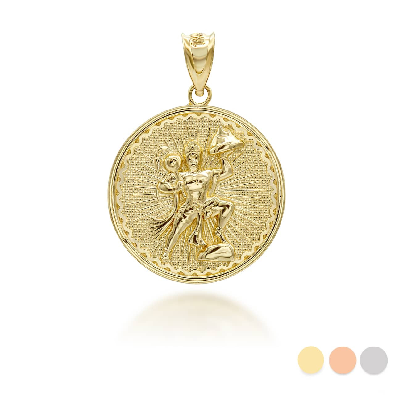 Gold Lord Hanuman Hindu God Coin 