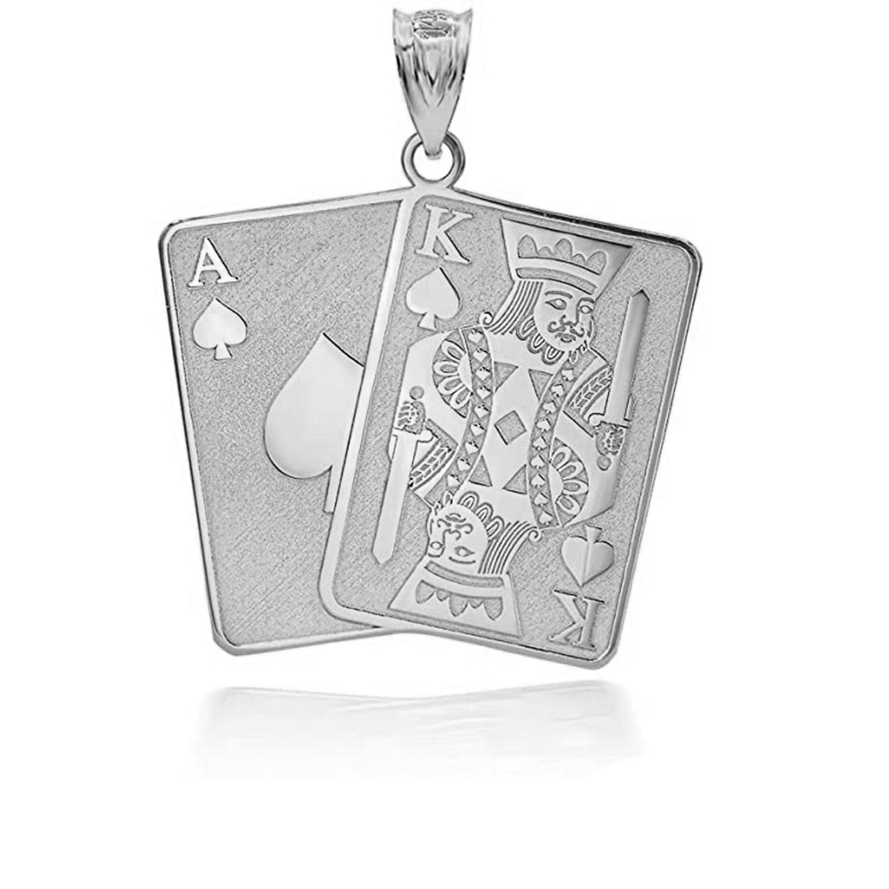 Personalised Engraved Necklace Poker Playing Cards Deck King 