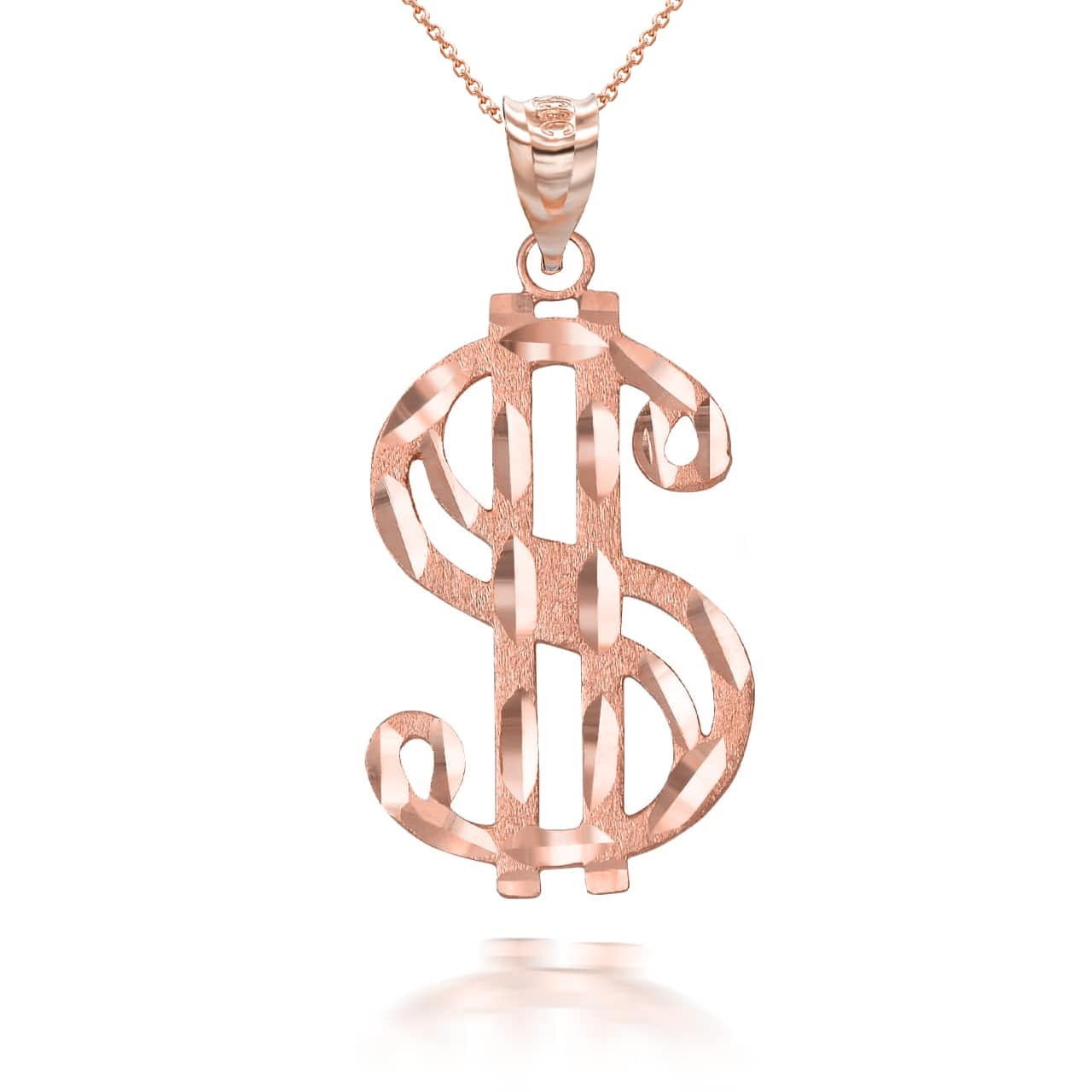 Gold Dollar Sign Necklace 