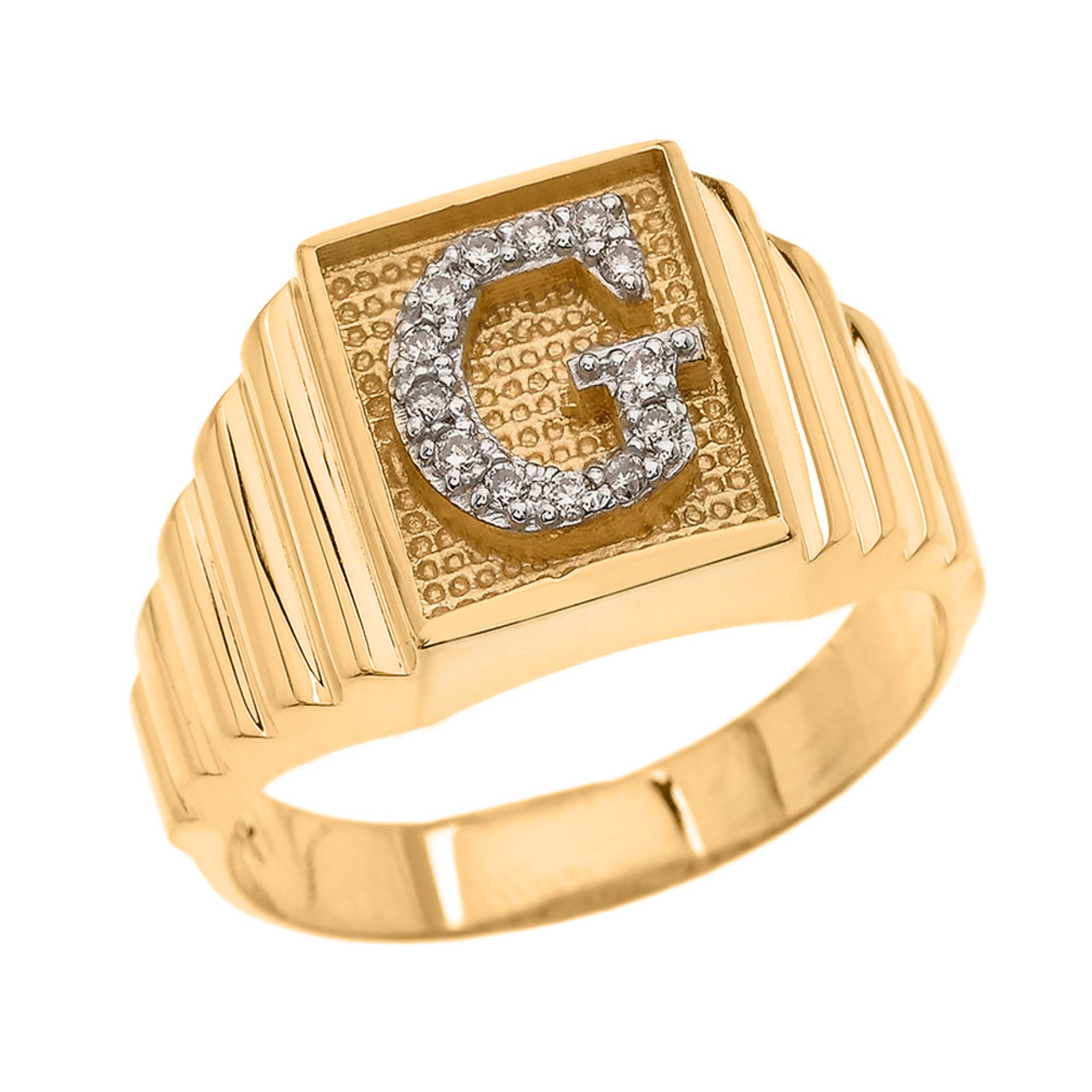 Yellow Gold Diamond Letter 