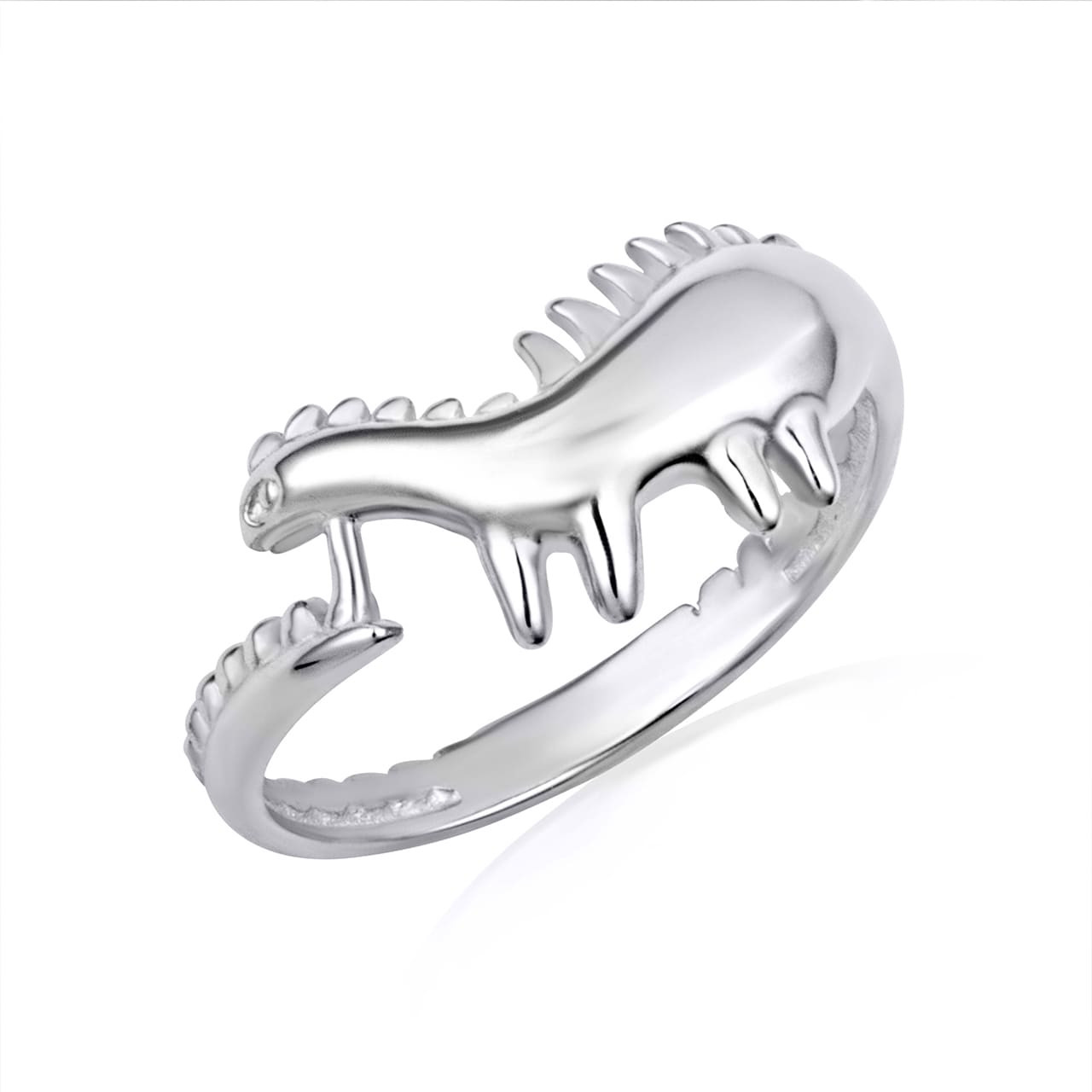.925 Sterling Silver Dinosaur Stegosaurus Band Ring | Factory Direct ...