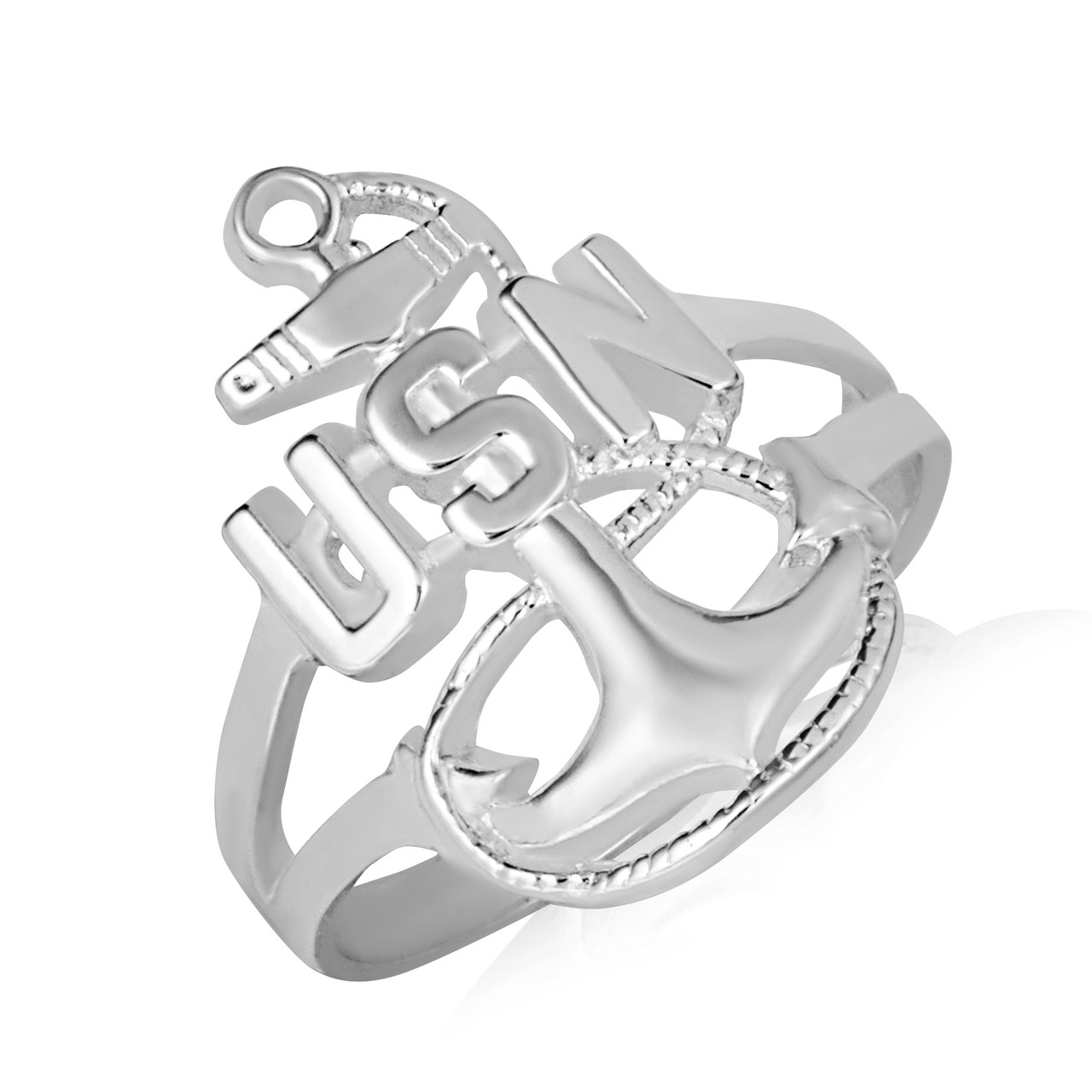 925 Sterling Silver United States Navy Ring | Factory Direct Jewelry