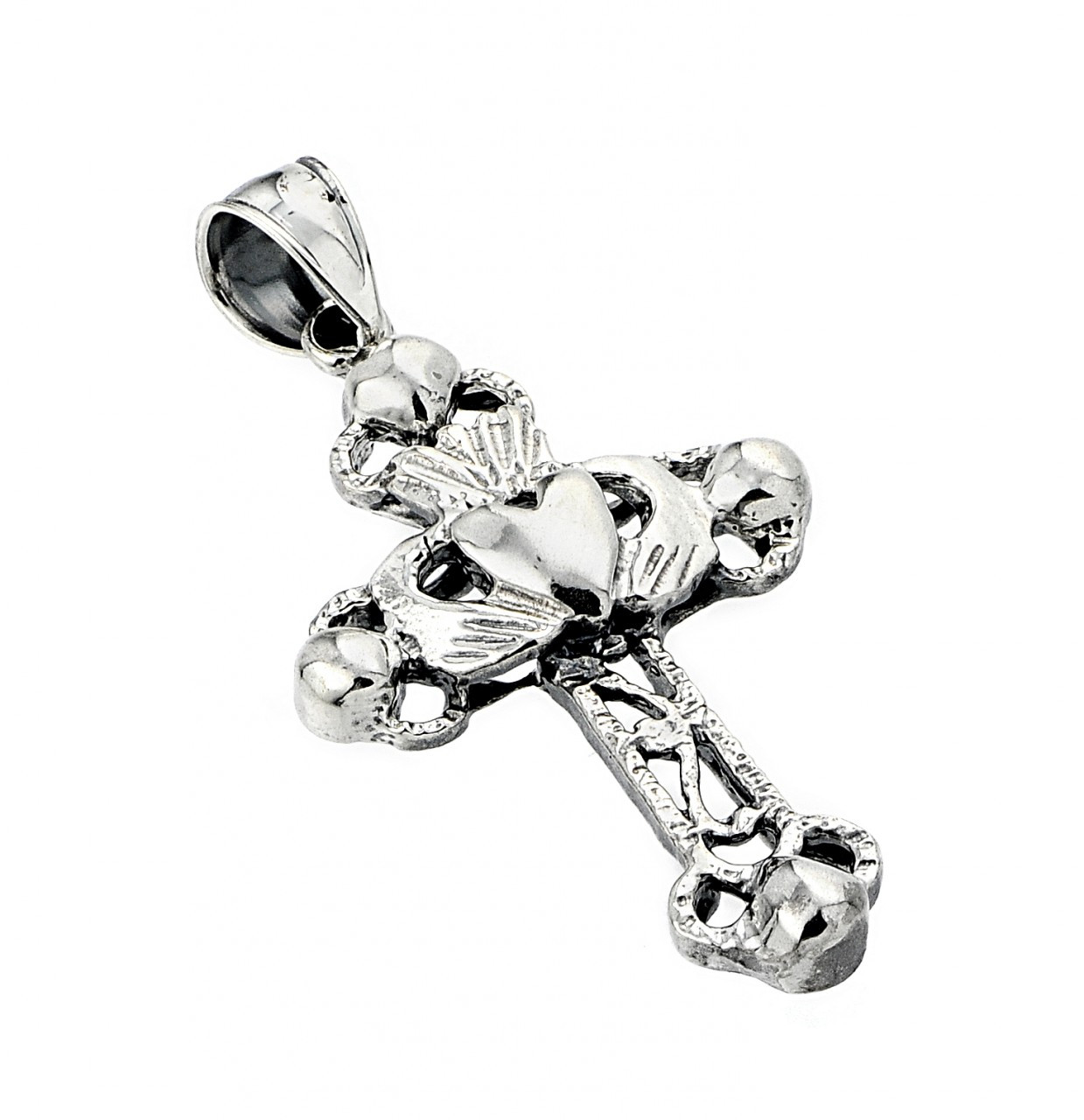 Oxidized 925 Sterling Silver Claddagh 