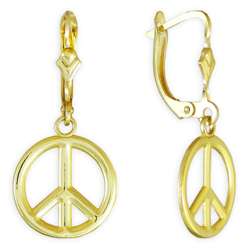 【AMBUSH】PEACE EARRING GOLD Gold Peace Symbol Earrings