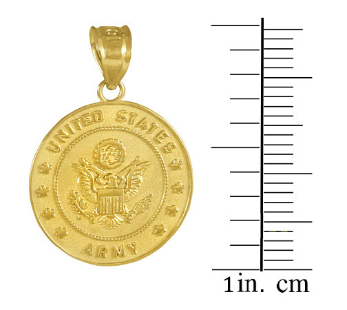 Gold U.S. Army Coin Pendant