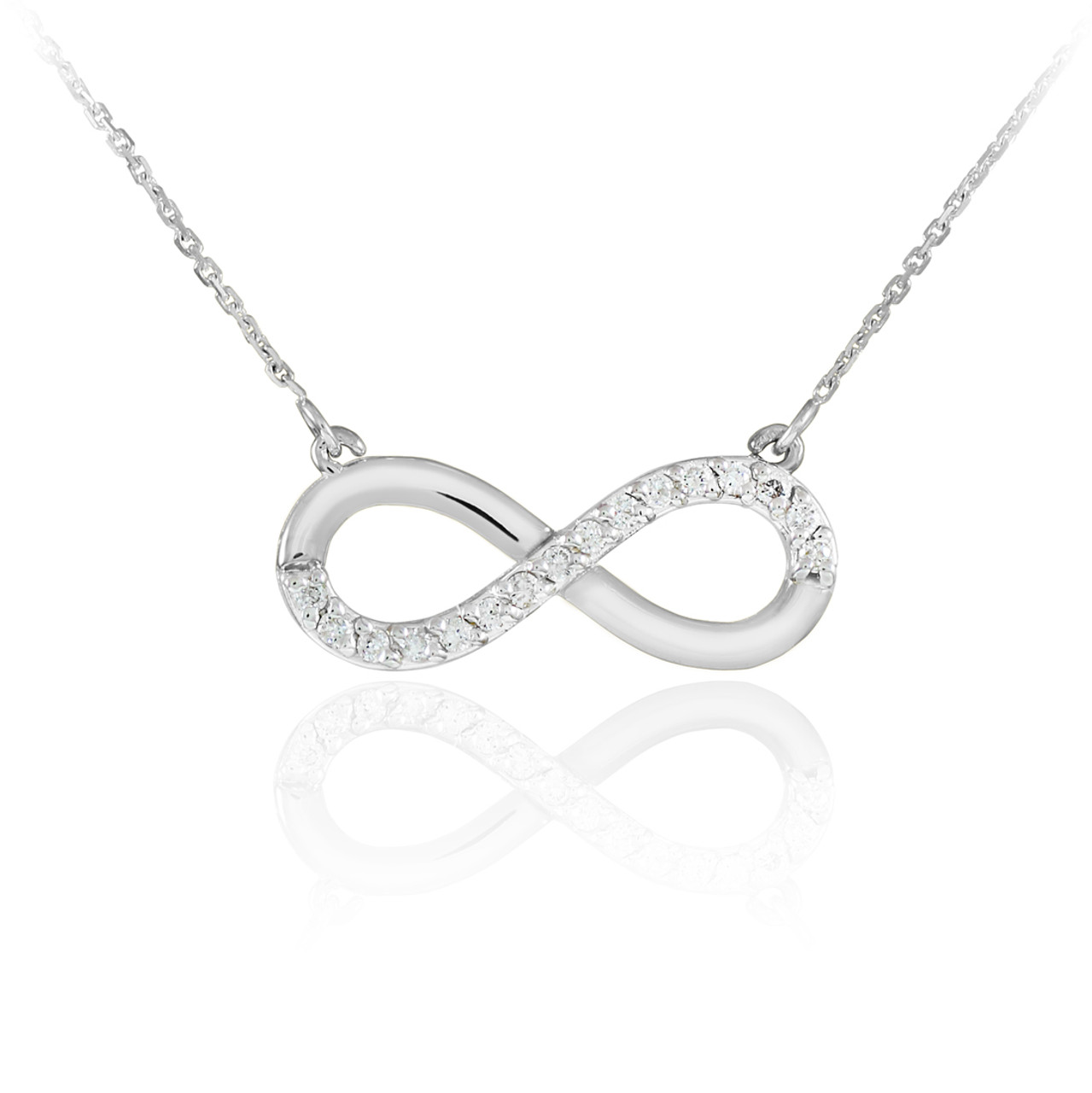 gold infinity diamond necklace