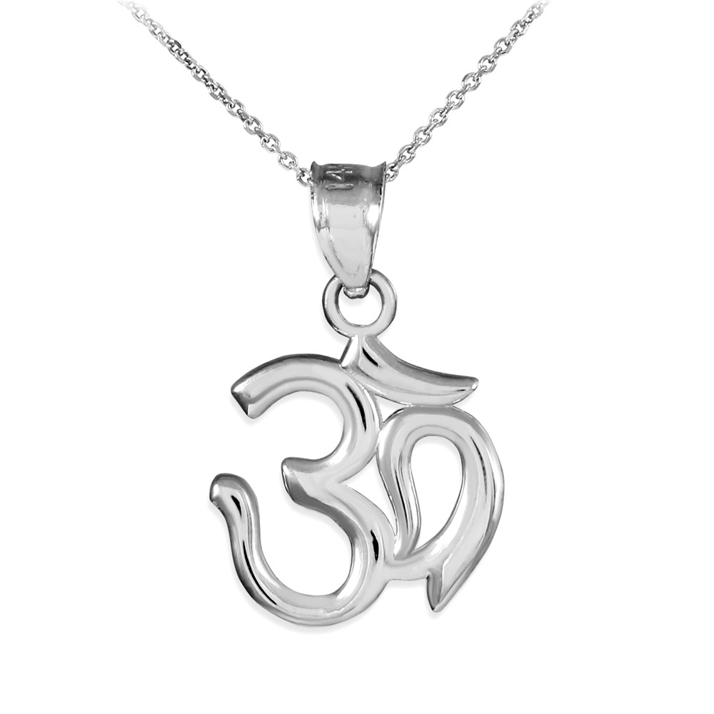 Ciondolo Ohm Om In Argento Sterling 925 - Piccolo Charm Con Simbolo Sacro Per Gioielli Fai Da Te