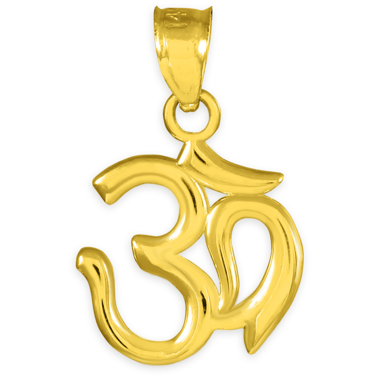 Yellow Gold Om/Ohm Pendant