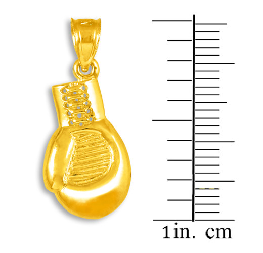 Gold Boxing Glove Charm Sports Pendant