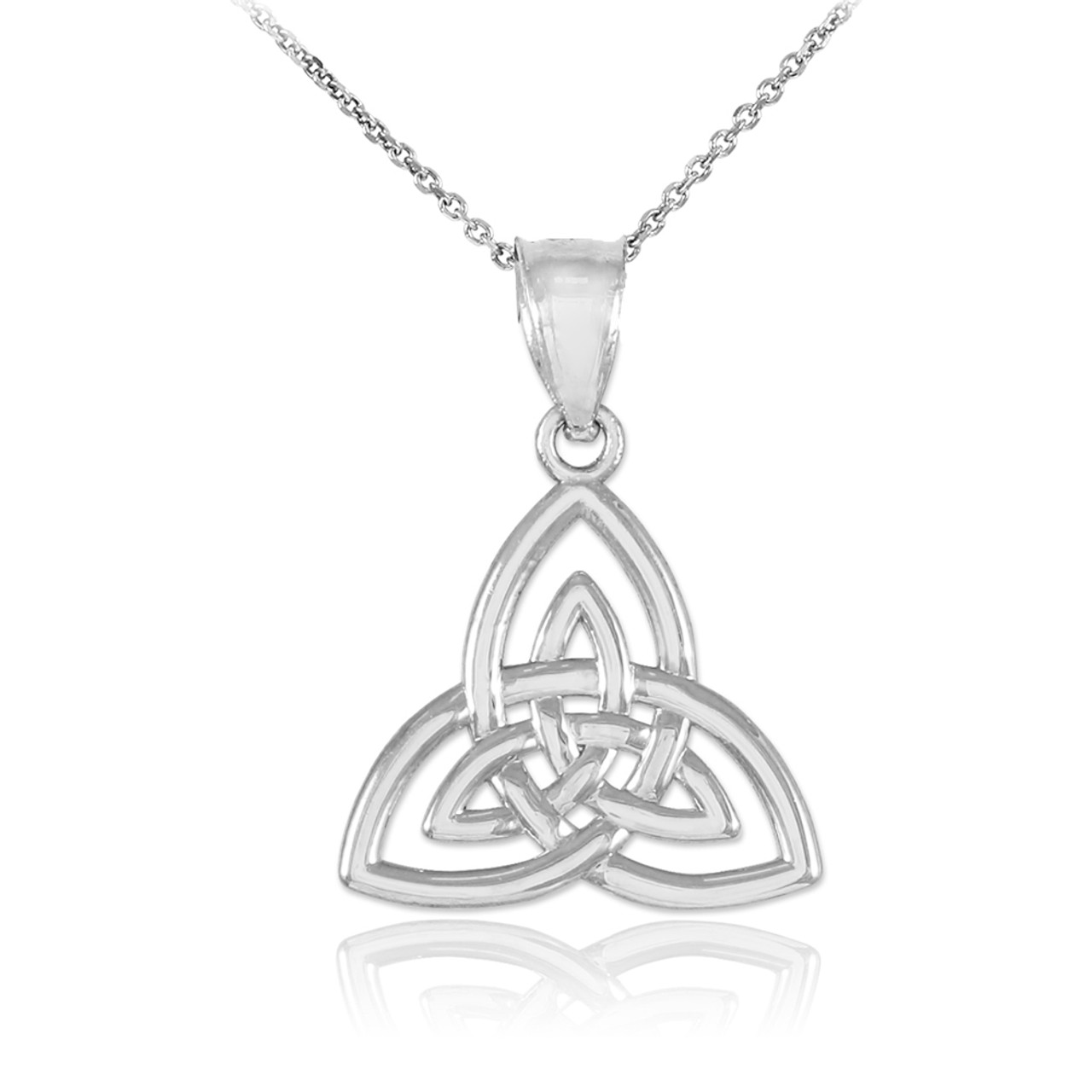 925 Sterling Silver Celtic Irish Infinity Knots Trinity Triquetra Round Charm Pe