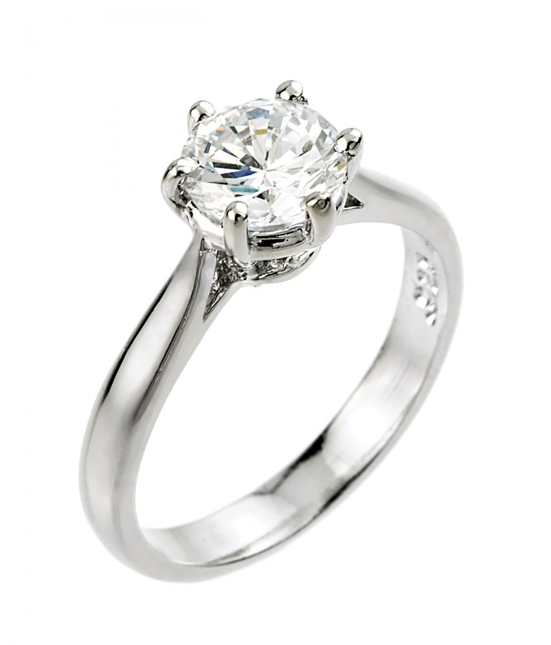 simple 0.5 carat solitaire cz engagement ring